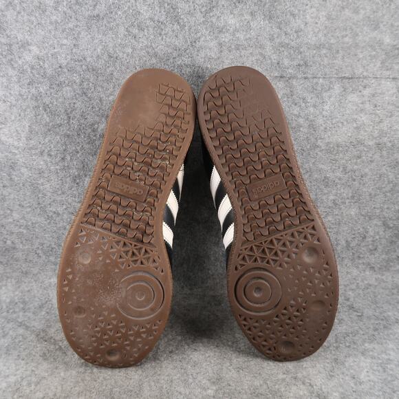 Adidas Shoes Mens 9.5 Samba Sneaker Leather Lifestyle Black White Casual Trainer - Picture 12 of 16